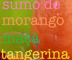 Sumo de morango, maça e tangerina