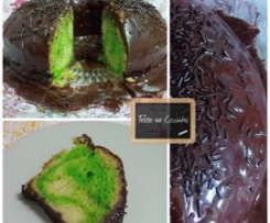 bolo de iogurte com ganache de chocolate