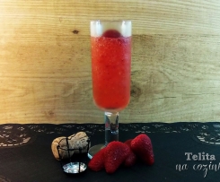 granizado de champanhe com morangos