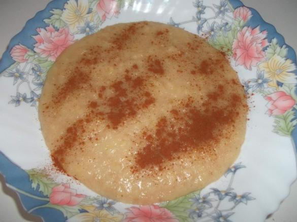 Papas de aveia com maçã