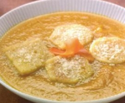 Creme de cenoura com queijo