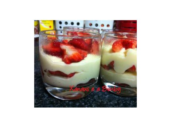Creme Inglês com Morangos