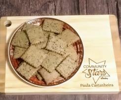 Bolachas com sementes de sésamo (Aproveitar sobras de refrescamento da massa mãe)