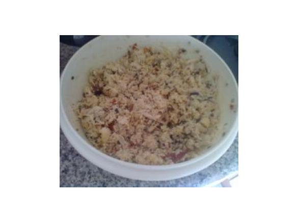 Cuscuz com Frango, Tomate seco e Azeitonas