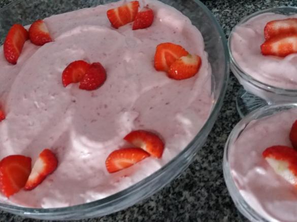 Mousse morangos