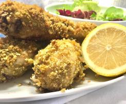 Pernas de frango crocantes no forno