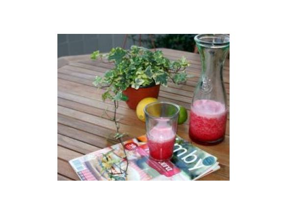 Granizado de framboesas e champanhe doce