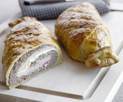 Carne em massa folhada