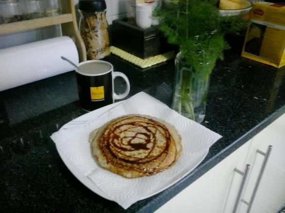 Panquecas integrais de aveia