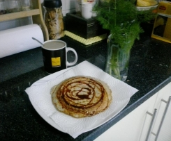 Panquecas integrais de aveia