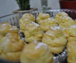Choux com creme de caramelo