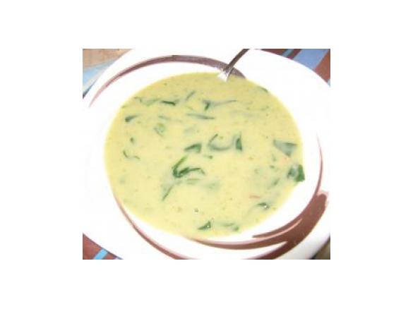 Sopa de feijão frade com agrião