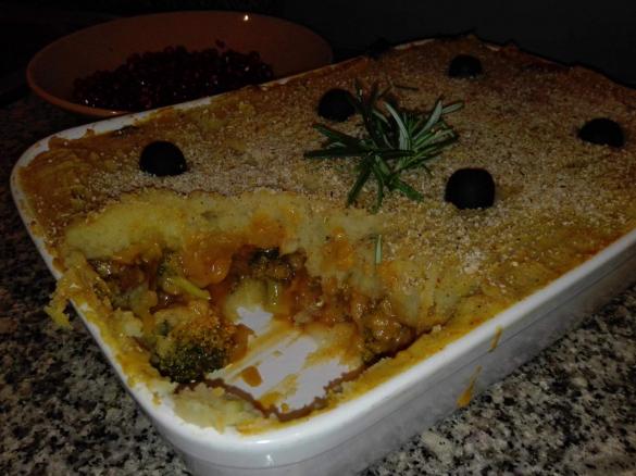 Empadão exótico (batata doce e legumes)