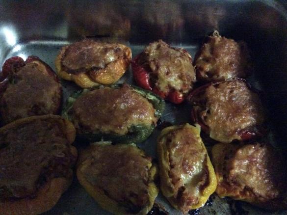 Pimentos Recheados de Carne Moída