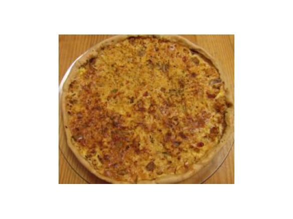 Quiche de frango e cogumelos