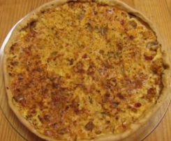 Quiche de frango e cogumelos