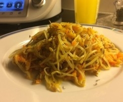 Salteado de rebentos de soja