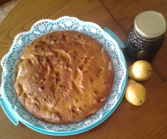 Bolo de mel e pêra