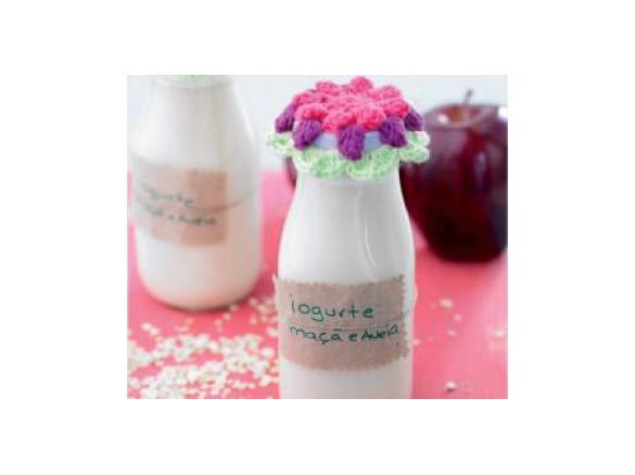Iogurte líquido com maçã e aveia