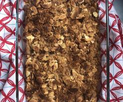 Crumble de maçã e bolachas