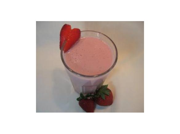 Batido de Kefir e morango