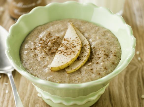 Papas de aveia com pera