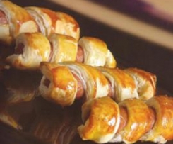 Folhados de salsicha