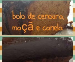 Bolo de cenoura e maça