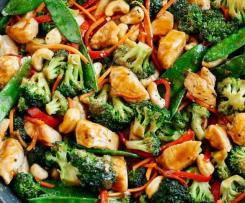 Frango salteado com cajus