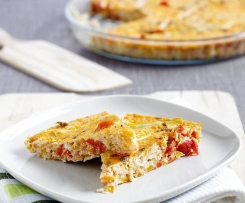 Tortilha de legumes no forno