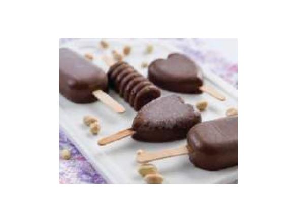 Gelado de chocolate e amendoim