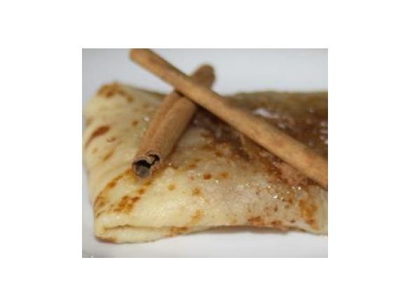 Crepes com maçã e canela