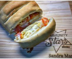 Pão recheado aromatizado com orégãos